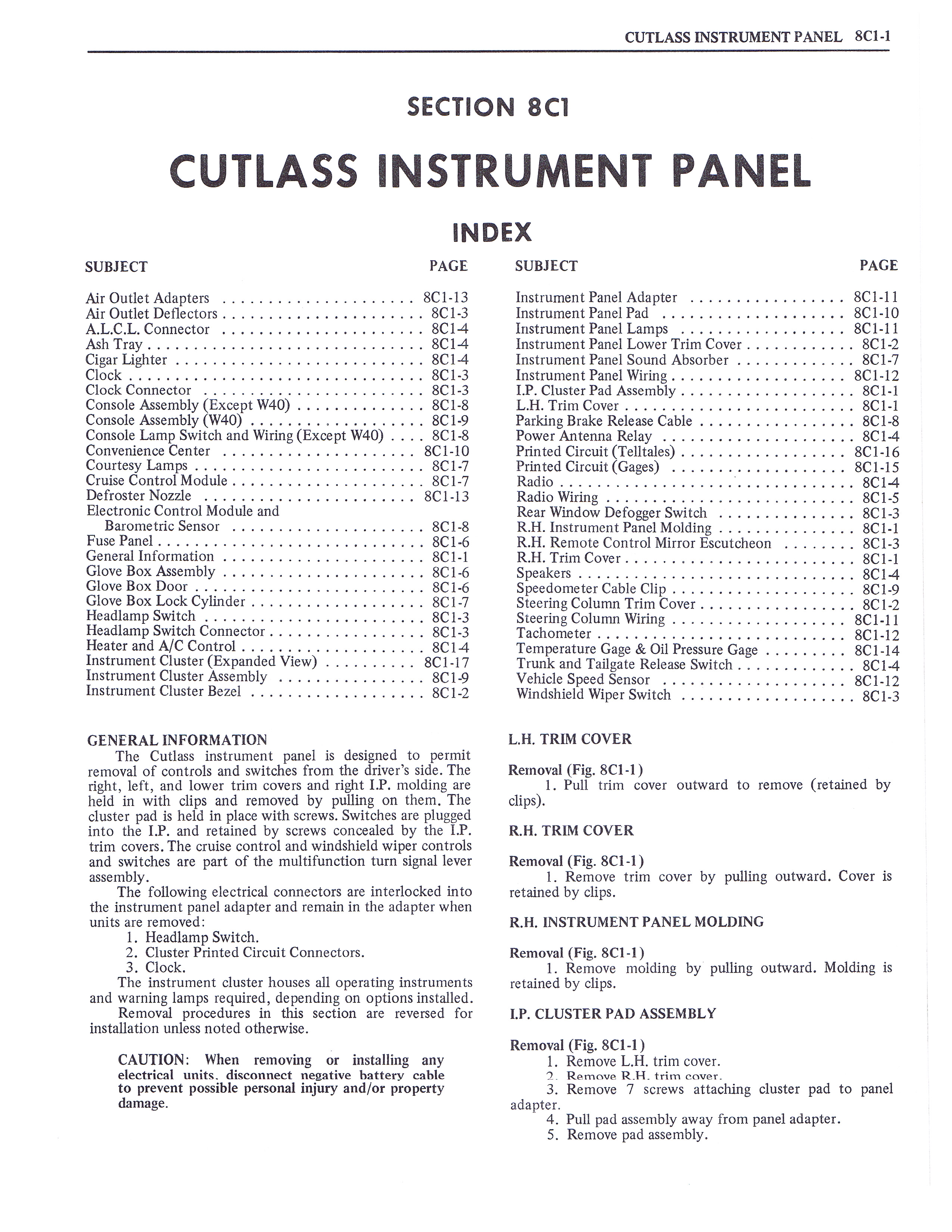 Chassis Electrical Instrument Panel 015